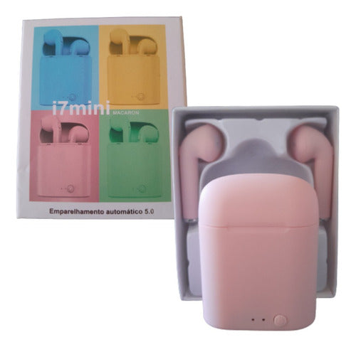 Fone Bluetooth sem fio 17 mini Macaron