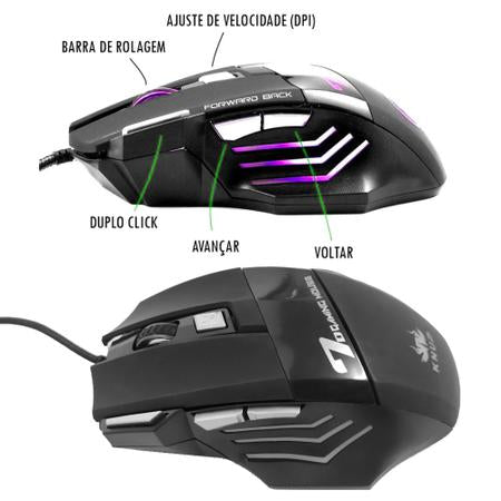 Mouse Gamer 2.400 Dpi Knup KP-V4