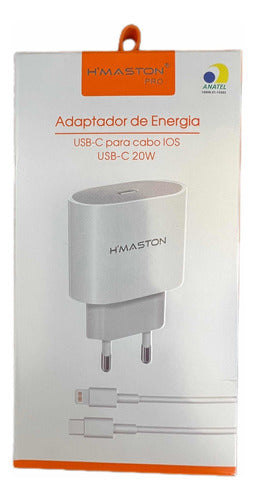 Carregador adaptador H’maston 20w USB-C para cabo IOS