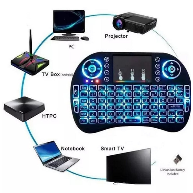 Mini teclado Exbom com Led para TV